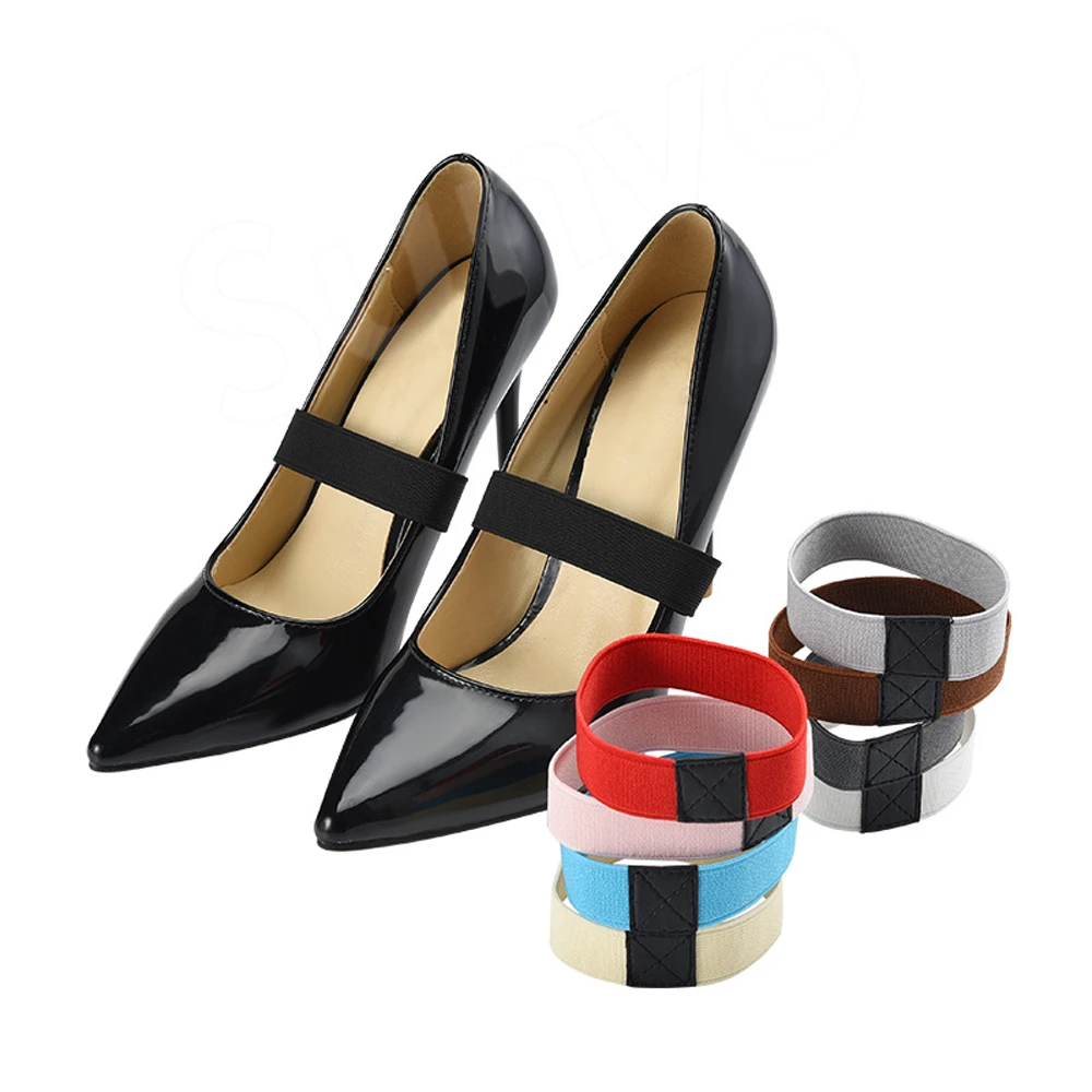 Sunvo/цветные эластичные туфли с ремешком для хранения; свободные туфли на высоком каблуке; модные удобные туфли без шнурков