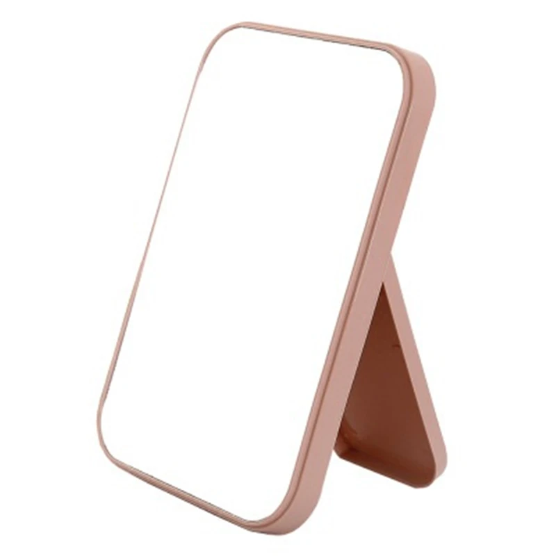 HD Creative Makeup Tool Mirror Simple Compact Portable Desktop Dormitory Home Travel Mirror Portable Fold Square Single Mirror