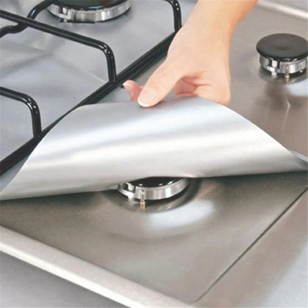 

Gas Stove Top Surface Protection Mat Square High Temperature Oil Proof Antifouling Cleaning Pad Home Kitchen Cleaning Supplies