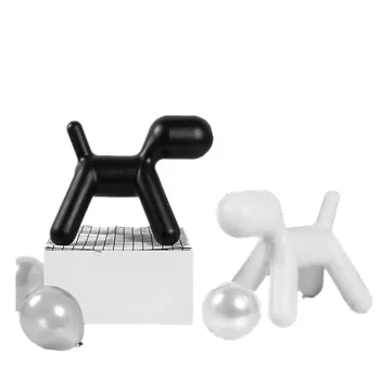

$ Creative Dog Statue Abstract Balloon Dogs Figurine Animals Stool Dog Art Sculpture Home Decoration Accessories 18 Inches R444