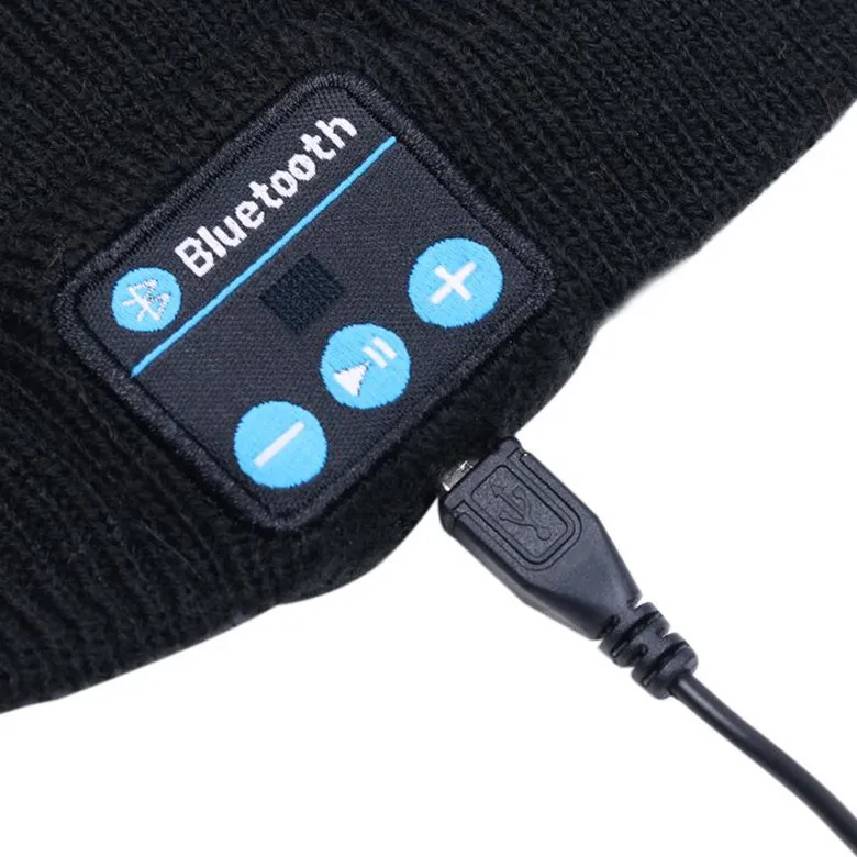 Quente da Música do Bluetooth Alto-falante sem Fio Fone de Ouvido Bluetooth para Iphone Chapéu Gorro Boné Mini Bluetooth Receptor Áudio Música - Image 4