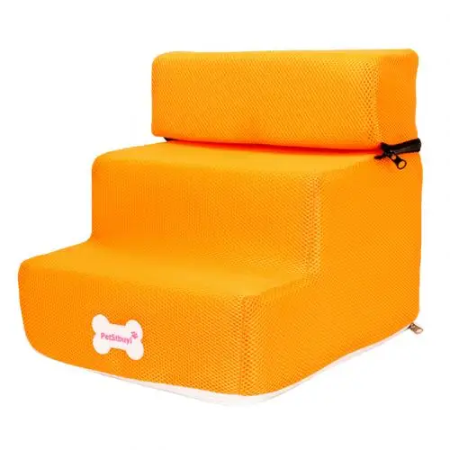 Orange Маленькие собаки, кошки, питомцы, 3 ступени, съемные Нескользящие пандусы, подъемная Съемная лестница для кровати - Цвет: Orange