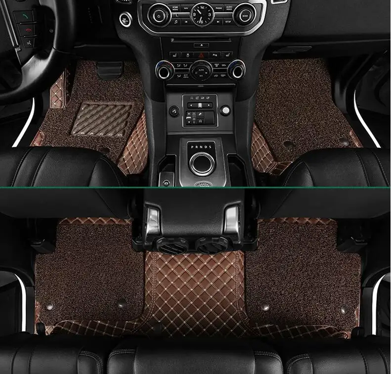 Коврик для Land Rover Discovery 3 LR3 2003-2009 футов ковры шаг Авто вышивка кожа провод катушки 2 Слои коврик