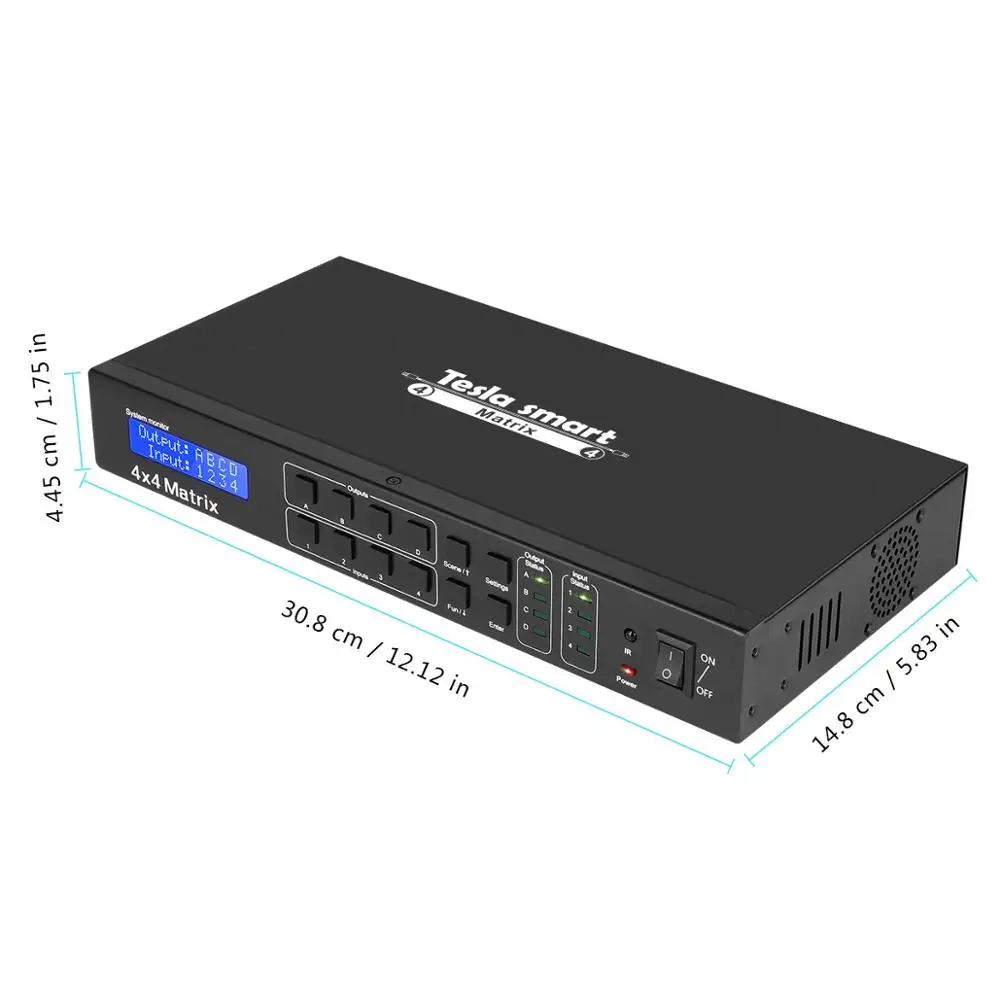 DHL Бесплатная доставка 4K 4x4 HDMI матрица 4 в Выход Ultra HD с LAN RS232 до to4K * 2K (3840*2160) @ 30HZ HDCP 3D