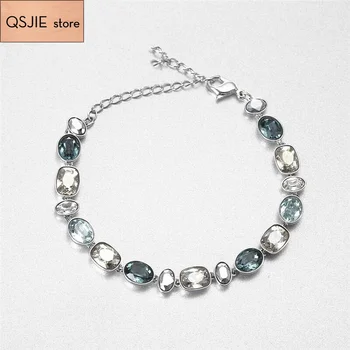 

QSJIE High quality SWA Crystal sparkling high-end lady Bracelet Charming fashion jewelry