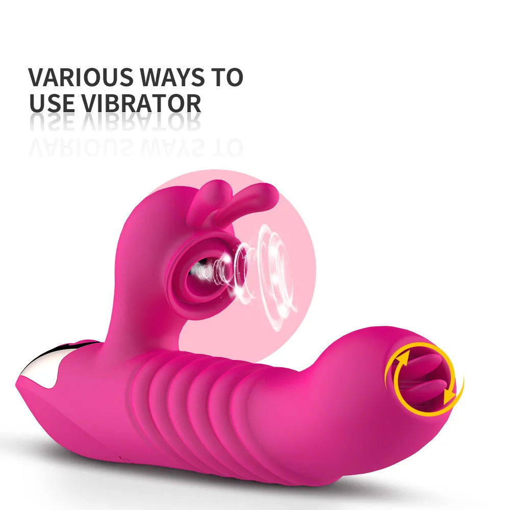 Double Tongue Rabbit Vibrator For Couples Sex Pleasure Toy_voghion.com