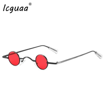 

2019 Small lens Steampunk Sunglasses Women Men 2019 Brand Designer Shield Round shades Sun Glasses