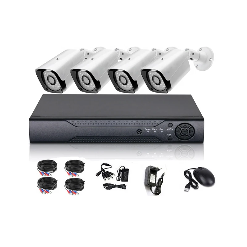 Видеонаблюдения 4CH AHD DVR система День Ночь Водонепроницаемый Открытый камера комплект CCTV домашняя система безопасности s