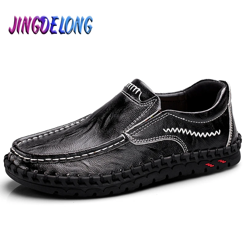 Classic Mens Casual Shoes Outdoor Designer Mens Loafers Italian Style Men Moccasins Comfortable Pull-on Mens Wedding Shoes