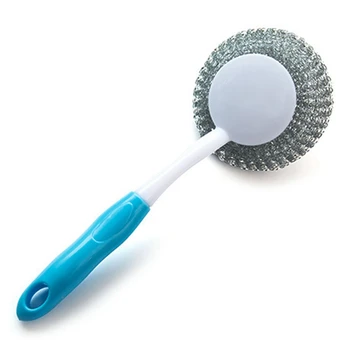 

Handle Wire Ball Brush Hanging Stainless Steel Wire Ball Brush for Dish Pot Sink Washing Cleaner Home Kitchen Cleaning Tools