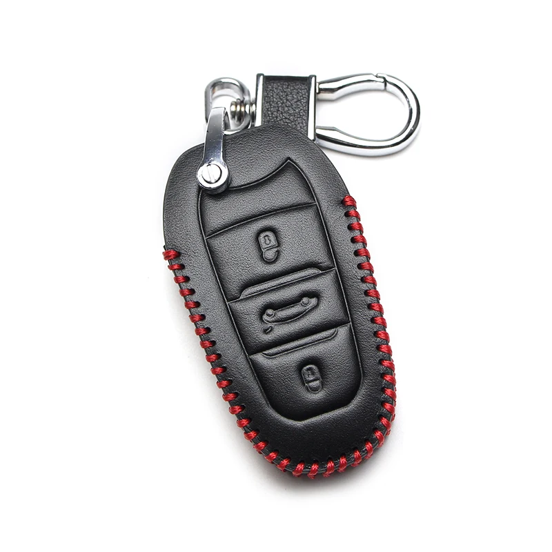 Автомобильный кожаный чехол для ключей с дистанционным управлением Citroen C2 C3 C4 C6 C8