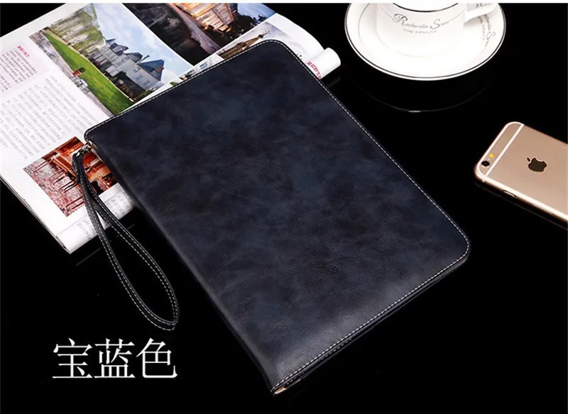 Для iPad чехол кожаный чехол для Ipad Air 2 чехол с откидной подставкой ручной умный чехол для Apple Ipad Air 1 для iPad 9,7 - Цвет: dark blue