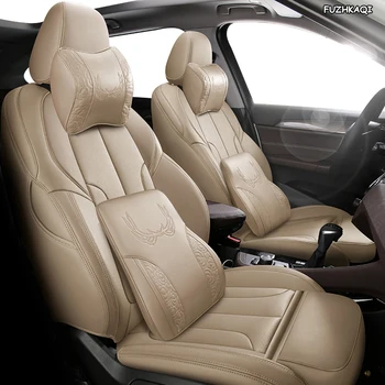 

FUZHKAQI Custom Leather car seat cover For CHANGAN CS35 CS75 CS15 CS95 CS55 Benben EV MINI LOVE Yuexiang V3 V5 V7 CX20 car seat