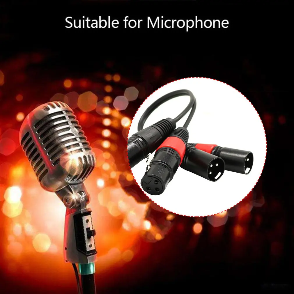 Mini Jack стерео TRS для двойного XLR 3 Pin Женский Межблочный кабель Y сплиттер соединительный кабель, шнур Кабель-адаптер