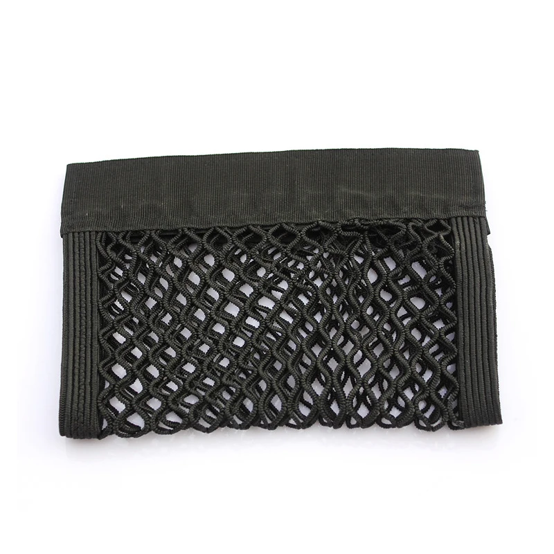 Car Trunk Storage Bag Rear Seat Trunk Mesh Double-deck Elastic String Net Magic Sticker Pocket