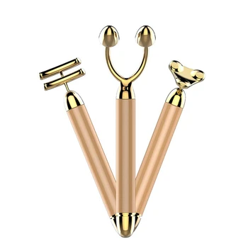 

Electric Facial Massage Tool, 24K Gold Pulse Facial Massager, Lifting and Firming Face-Lifting Electric V-Face Massage Stick for