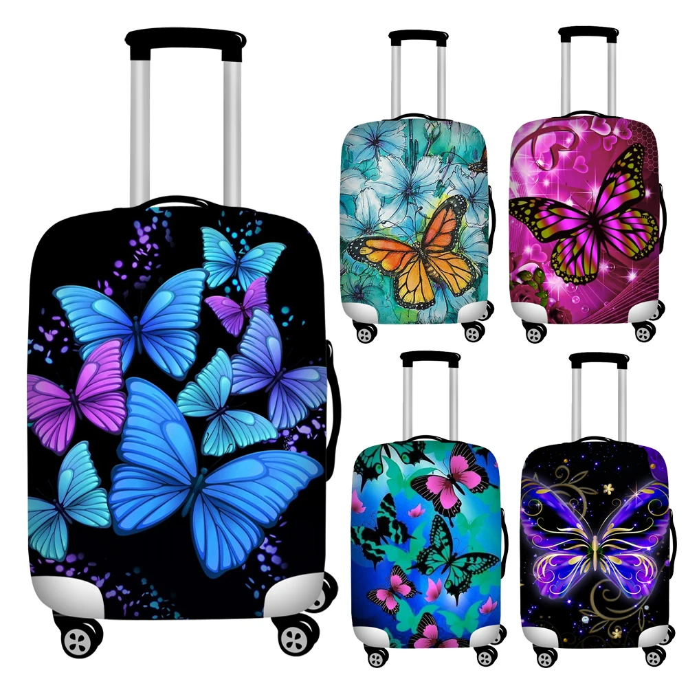 Forudesigns Elastic Butterfly Travel Luggage Covers Waterproof 18