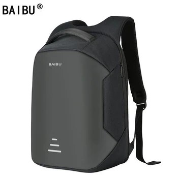 

BAIBU New Backpacks Male USB Charge Laptop anti theft Backpack Fashion Design Backpack Casual Mochila Casual Travel Bag for men