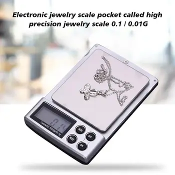 

1KG/0.1G Stainless Steel Jewelry Scale LCD Display Blance Weight Scale Portable Digital Electronic Measurement Tool