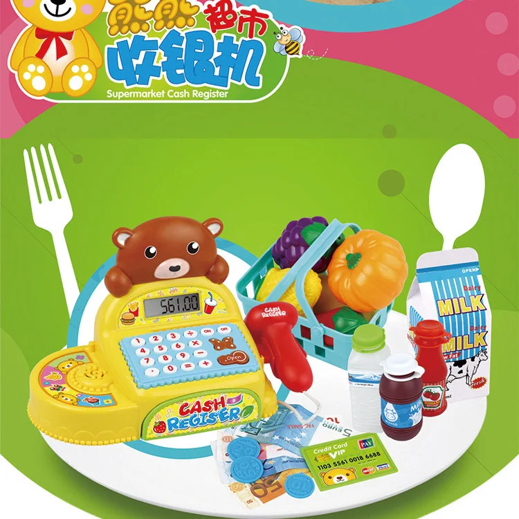Пять звезд 38561/38562 игровой домик игрушки Дети Касса стол мультфильм радио Электрический звуковой сканер