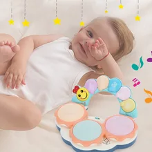 SHUJIN детей ПЭТ барабан для малышей ручной Барабаны музыкальные инструменты игрушки для детей 6-12 месяцев музыкальные игрушки для детей погремушка ручной барабан