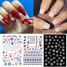 1 шт. 3D стикер для дизайна ногтей Рождество Хэллоуин Дерево олень снег ногтей водяные наклейки для ногтей искусство переводные наклейки для творчества украшения ногтей