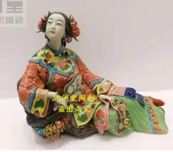 

Ancient beauty yingchun Shiwan High-end luxury doll ceramics girl Beauty figure Sculpture statue Home Decoration