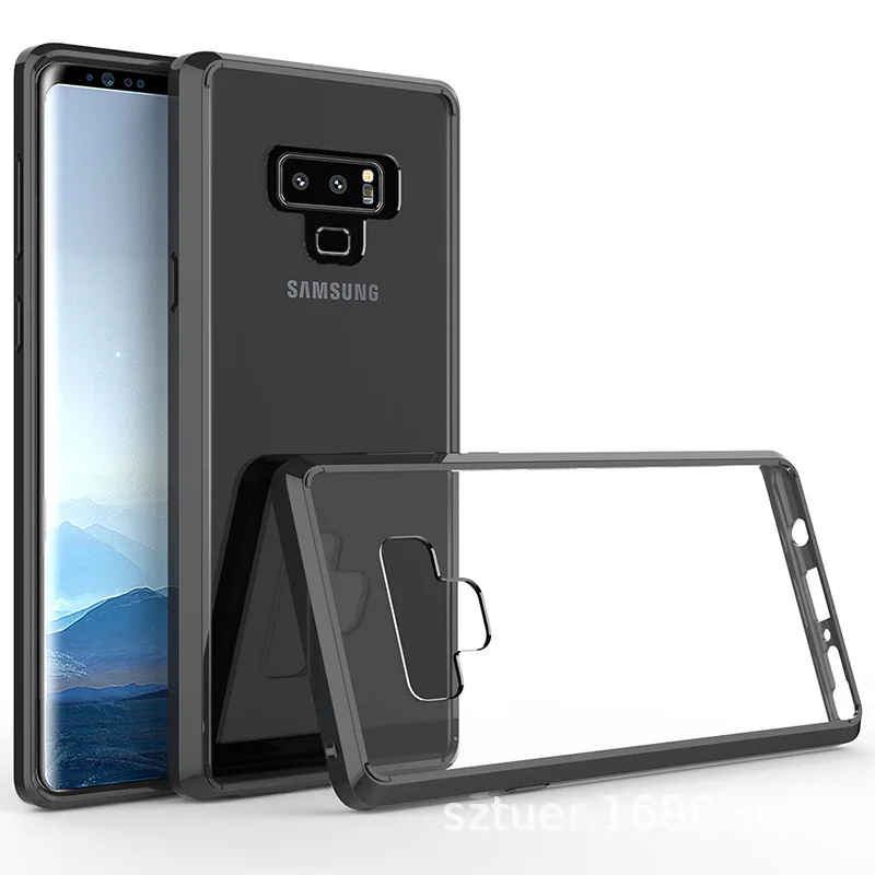 

SAMSUNG Note 9 Phone Case Transparent Acrylic Protective Case-in-TPU + PC Shatter-resistant Currently Available
