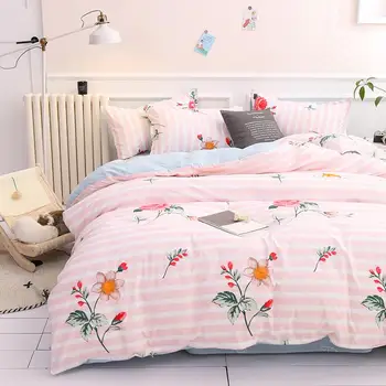 

50 Classic Christmas Snowflake Bedding Set Unicorn Bed Linen Duvet Cover Flat Sheet Pillowcase Sets Queen King Twin Full Size