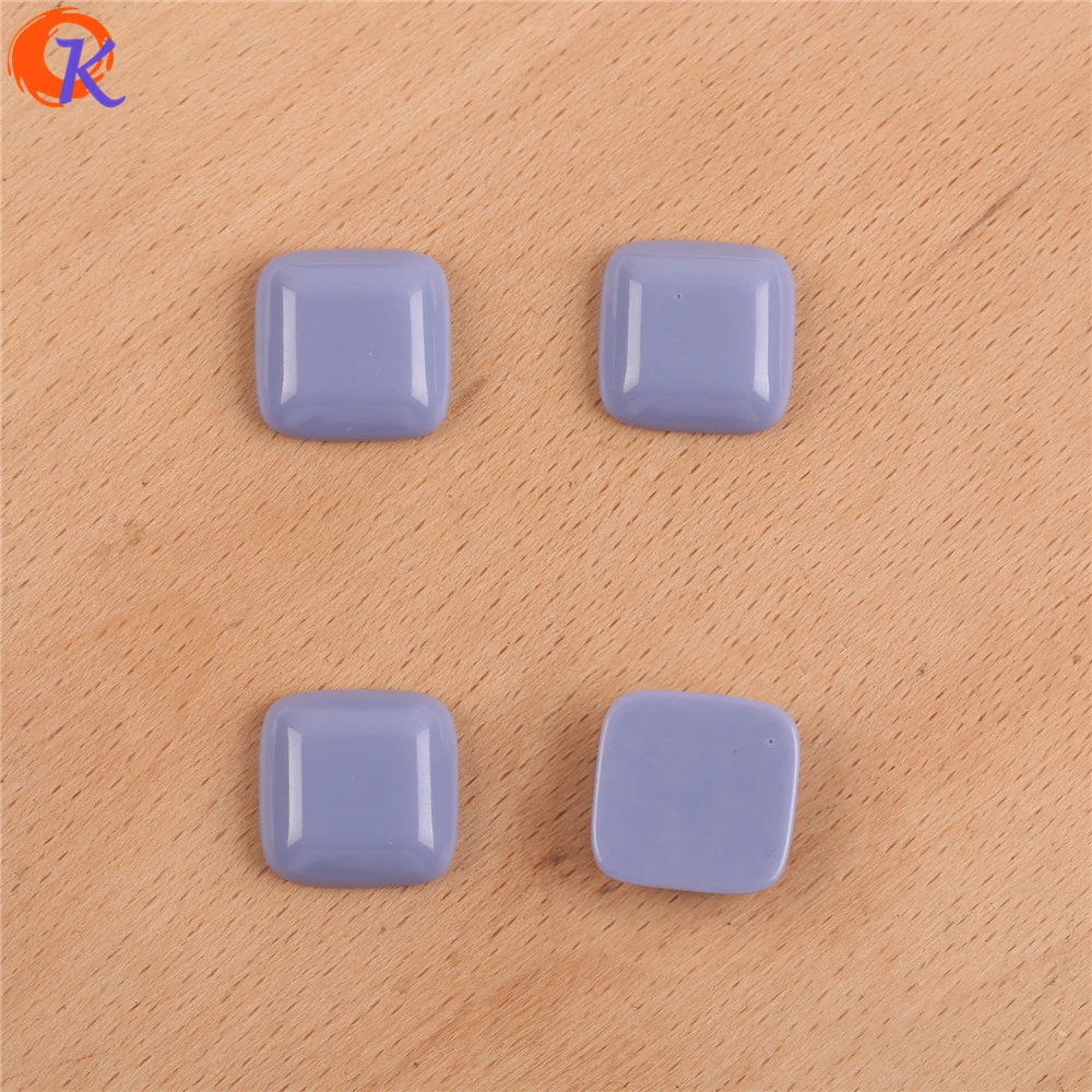 Blue Purple Сердечный дизайн 15*15 мм 200 шт аксессуары для ювелирных изделий/акриловые бусины/квадратная форма/ручная работа/фурнитура для сережек/Сделай сам/Изготовление ювелирных изделий - Цвет: Blue Purple