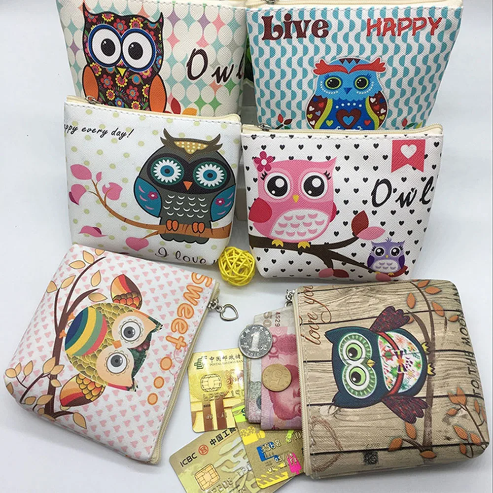 Wallet Women Shell Coin-Purse Canvas Small Kids Card-Holder Clutch Vintage Cartoon Cute