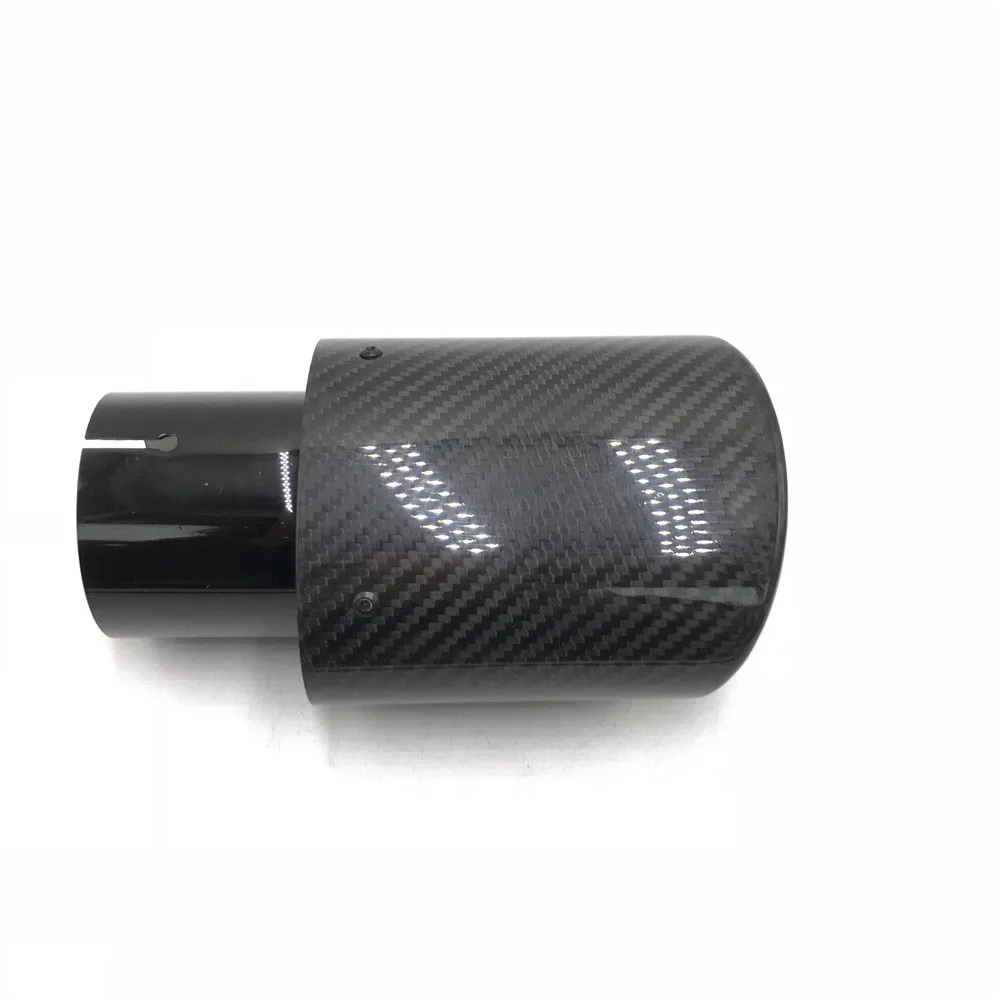 1 шт. черный овальный Наклонный АК углеродное волокно выхлопной наконечник с зажимом выхлопной трубы глушителя для BMW стайлинга автомобилей