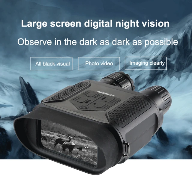 Cronros Night Vision Binóculos, Vídeo Full HD 1080p, Óculos de Visão  Noturna Digital LCD de 3 polegadas para assistir 200m no escuro, com zoom  digital