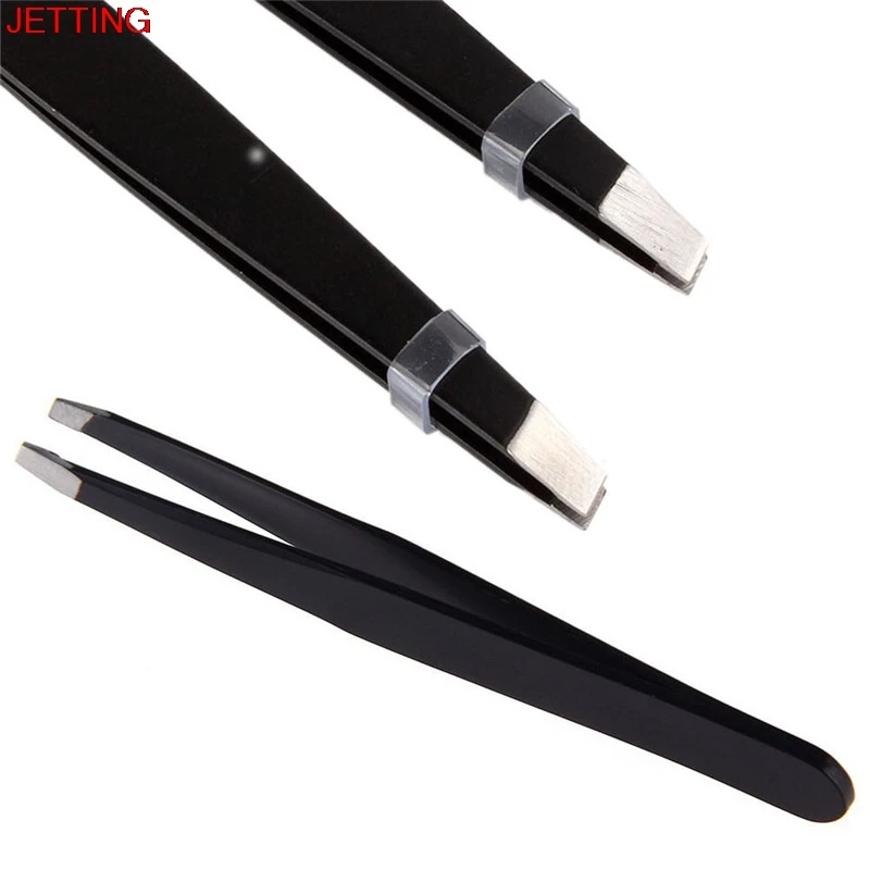 JETTING 1PC Nose Hair Removal Eyebrow Tweezer Women Girl Makeup Make Up Tool Useful Pro Stainless Steel Slant Tip Face | Красота и