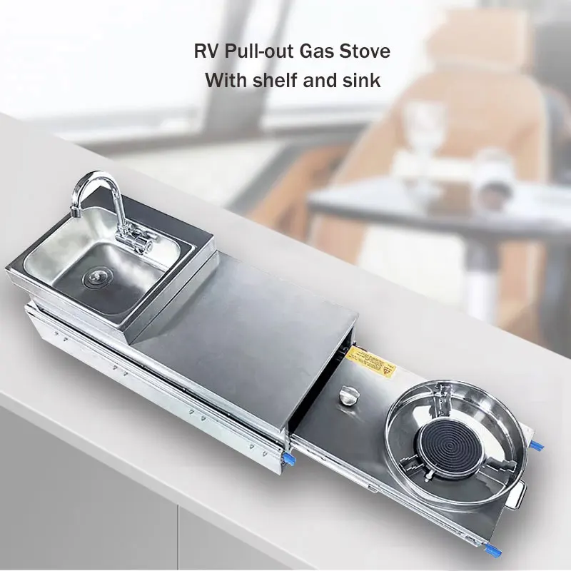 RVPulloutGasStoveCaravanExternalKitchenOutdoorLPGGasStoveRV