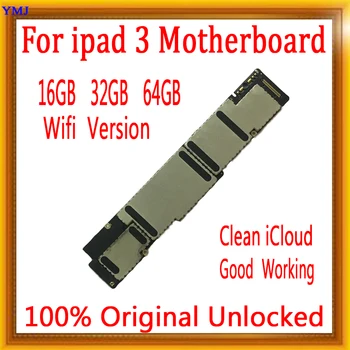 

16GB / 32GB / 64GB Original unlocked for ipad 3 Motherboard with IOS System,Wifi Version for Ipad 3 Mainboard by