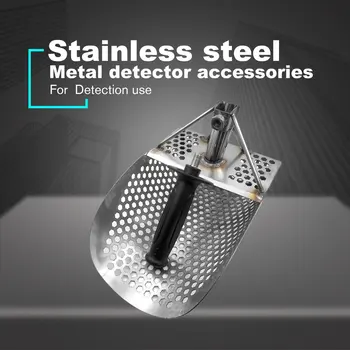 

Beach Sand Scoop with Handle Metal Detecting Tool Stainless Steel Detector Water Metal Detecting Fast Sifting Metal Detector