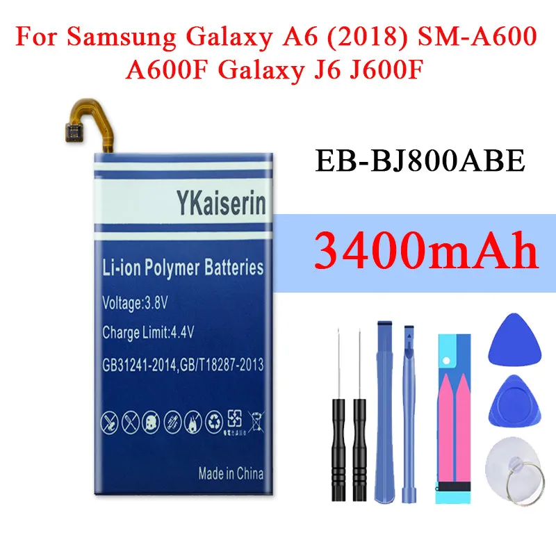 Батарея EB-BJ800ABE для Samsung Galaxy A6 (2018) SM-A600 A600F J6 J600F 3400 мА/ч высокое качество Batteria |