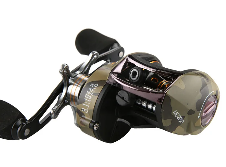Baitcast Катушка для удочки SALTWATER рыболовное снаряжение металлическое рыболовное колесо кальмар колеса MC8.1: 1 Скорость соотношение приманку искусственная наживка