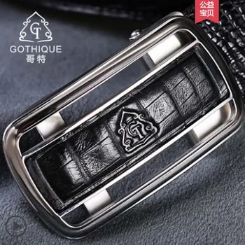 

gete Thai crocodile leather men belt or men Business and leisure automatic buckle crocodile leather belt male belt