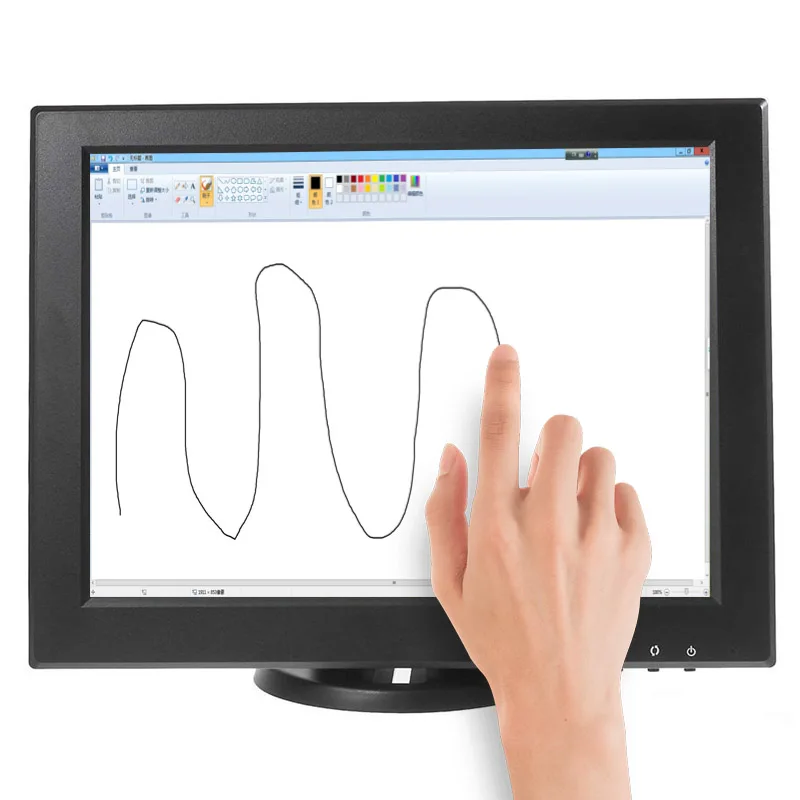 12 дюймов сенсорный экран монитора, дешевый сенсорный экран монитора 1024*768 разрешение с AV/BNC/VGA/HDMI/USB интерфейс