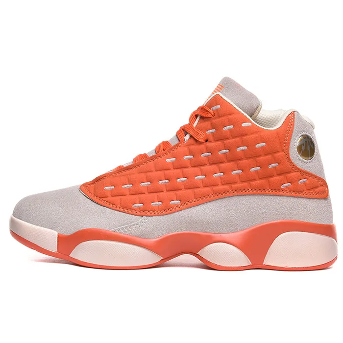 Кроссовки Jordan большого размера, Баскетбольная обувь для мужчин и женщин, замшевые дышащие баскетбольные спортивные ботильоны, мужские высокие Прогулочные кроссовки - Цвет: Terracotta