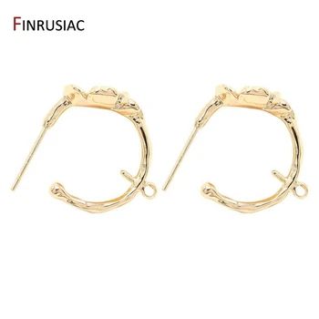 

Accessories for earrings 14k gold plated flower Post Earring Findings DIY Women Earrings Jewelry Fittings wholesale