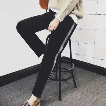 

Loose Casual Black Warm Harem Pants Fashion Trend Mid Waist Pockets Sports Pants