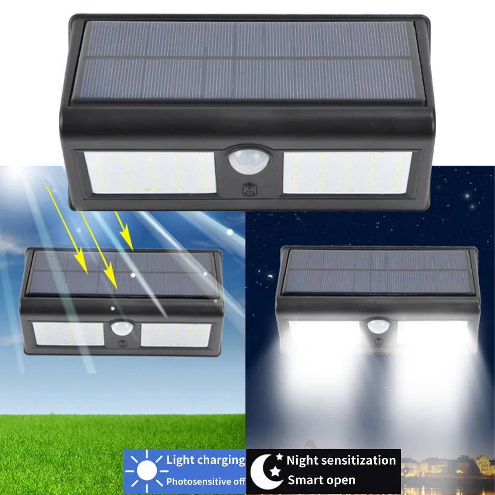 Wireless Wall Mounted Garden Solar Light Weatherproof Street 40 LEDs Super Bright Step Security Motion Sensor Pathway Outdoor