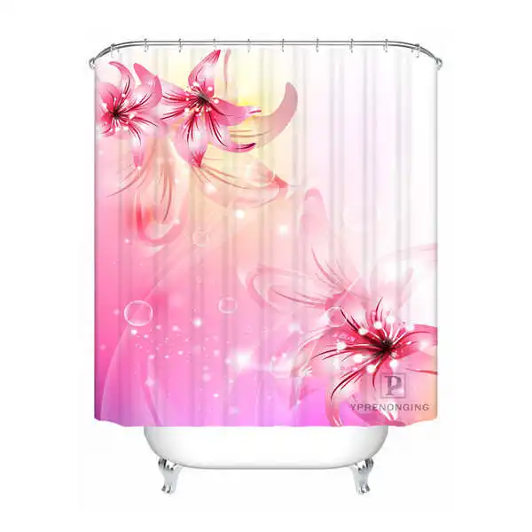 Shower Curtain Пользовательские Водонепроницаемый душ Шторы природа красивая Роза пейзажа@ 01 печатные Ванная комната Декор различные размеры#180324-01-08 - Цвет: Shower Curtain