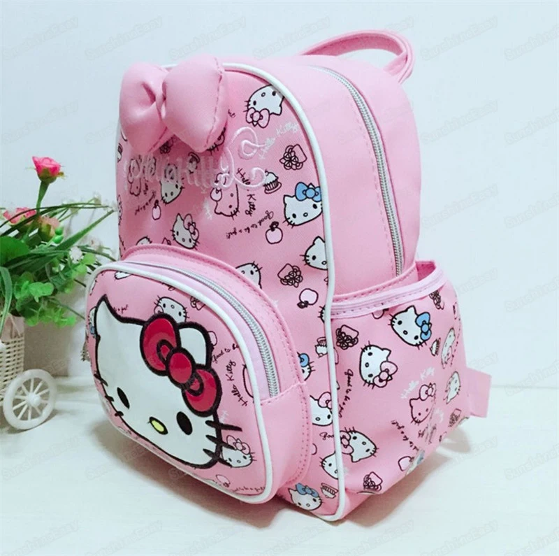 HELLO KITTY Модный маленький рюкзак для девушек, мягкий на ощупь рюкзак, многофункциональная сумка для детского сада, мини-рюкзак для девочек, водонепроницаемая сумка