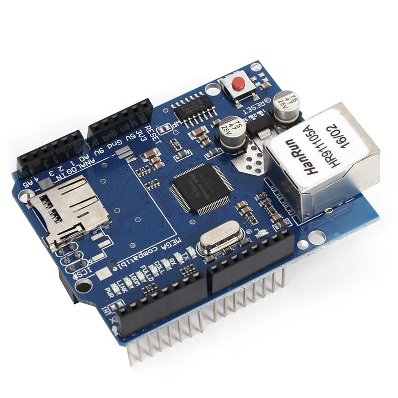 OOTDTY W5100 Ethernet Защита сети модуль с слотом Micro SD для Arduino UNO Mega