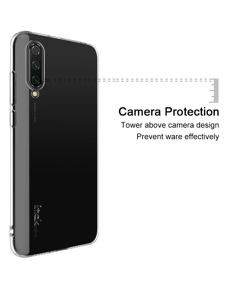 IMAK Для Xiaomi Mi 9 Lite CC9 чехол для Xiaomi Mi A3 CC9e чехол 1,3 мм утолщение Тип UX-5 противоударный мягкий ТПУ чехол