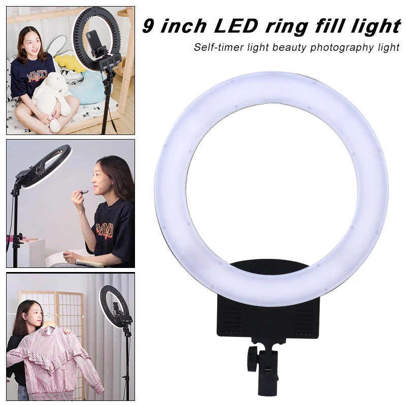 

Photography Selfie Ring Light For Photo Studio LED Ring Lamp With Tripod Camera Light For Youtube Video Live Make Up Portable